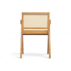 English Elm Christopher Knight Home® - Chandigarh Arm Dining Chair Set Of 2 - Elegant Natural Rattan With Sturdy Rubberwood Frame N768P241395N