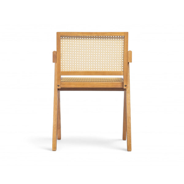 English Elm Christopher Knight Home® - Chandigarh Arm Dining Chair Set Of 2 - Elegant Natural Rattan With Sturdy Rubberwood Frame N768P241395N