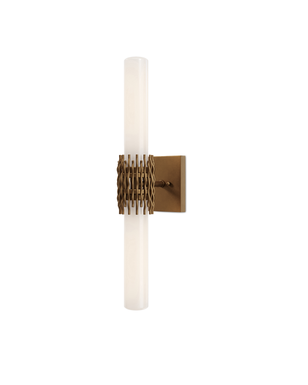 Currey & Company Brietta Elegant Bath Wall Sconce With Unique Wirework Design And Soft Ambient Illumination Brass Glass ,Metal 5800-0069-currey-company