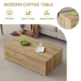 English Elm Elevate Your Living Space With This Modern Mdf Coffee Table That Showcases Smooth, Light Wood Color Texture Patterns. It Is Characterized By Stylish Design.39.3*23.6*12