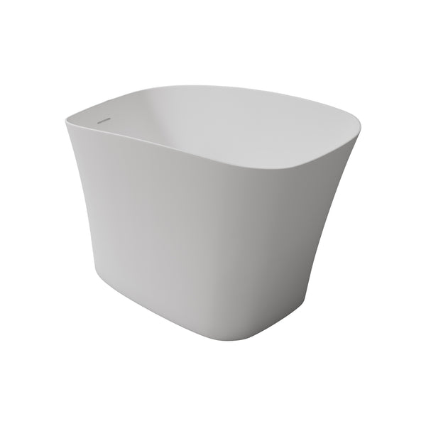 English Elm 51" Freestanding Solid Surface Soaking Tub Deep Basin Matte Finish Spa Bath W2704P188410