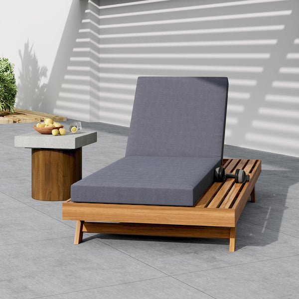 English Elm Christopher Knight Home® - Lounge Chaise Set - Durable Acacia Wood With Water-Resistant Cushions For Stylish Outdoor Comfort N770P253442T_65429.00CUSHDGRY