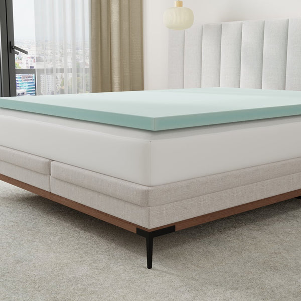 English Elm 3 Inch Certipur-us Memory Foam Full Mattress Topper Breathable Pressure Relief B337P335282
