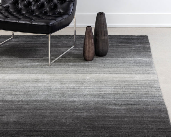 Sunpan LAGOS Hand-Loomed Rug - Artisan-Crafted, Soft Wool-Blend with Unique Ombre Design for Modern Spaces Grey 106256