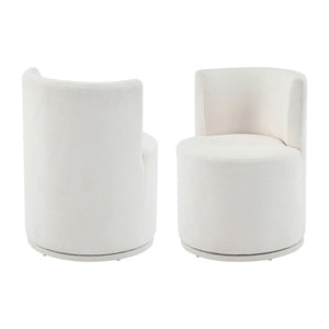 English Elm Christopher Knight Home® - Modern Swivel Upholstered Side Chair Set Of 2 - Beige, Plush Comfort For Stylish Living Spaces N768P331578B_2