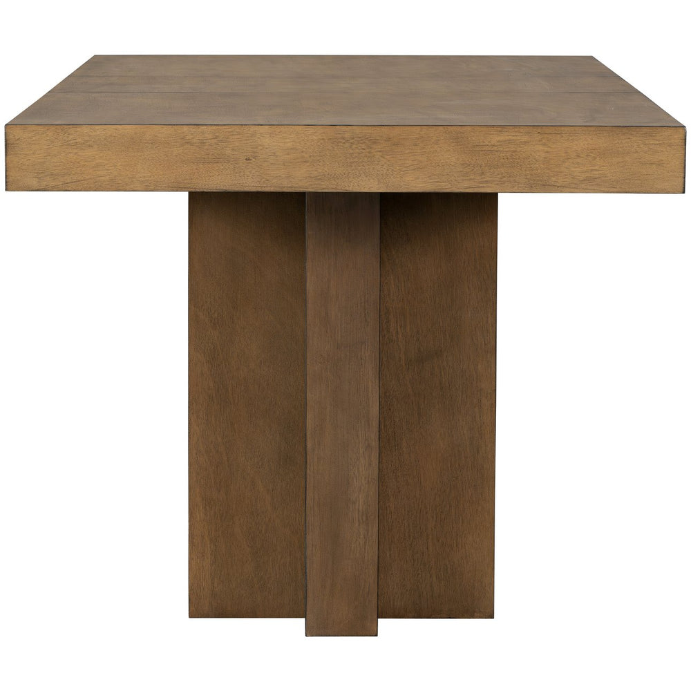 English Elm TOPMAX Solid Wood Extendable Dining Table Set for 6 with 18" Leaf, Trestle Legs, Cushioned Bench & Chairs Gray SP000089AAE