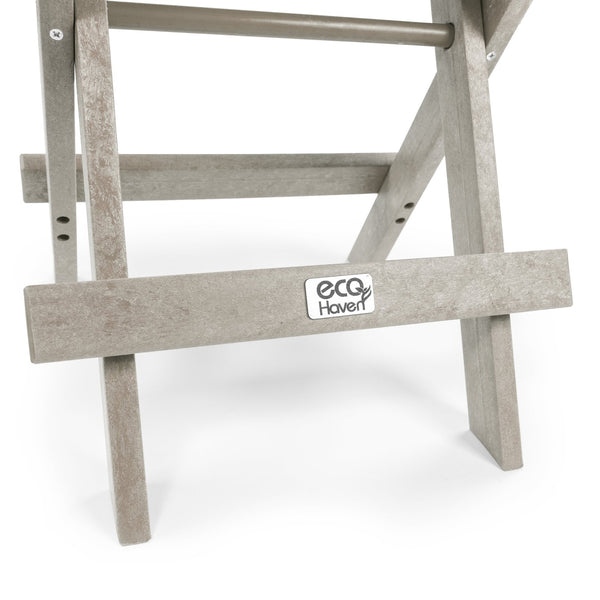 English Elm Riverstone Recycled Hdpe Folding Outdoor Bistro Table Weatherproof Patio Balcony Sand B2745P409705