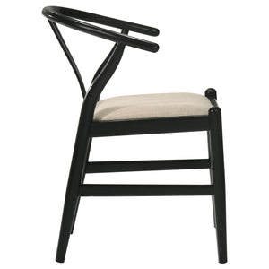 English Elm Spivey Mid-century Faux Marble Extendable Dining Set with Wishbone Chairs Seats Four B062S01472