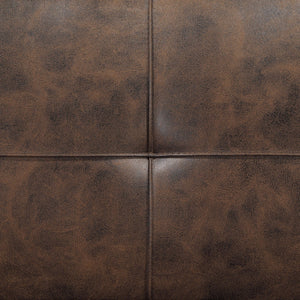 English Elm Ralston Upholstered Convertible Sofa Bed with Retro Angled Wood Legs, Leatherette Comfort & Springs Dark Coffee B062P353265