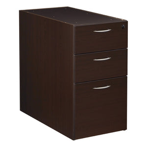 OSP Home Furnishings Napa Under Desk Pedestal with Two Box Drawers and Deep File Storage for Office Use 30"D Espresso NAP-263-ESP