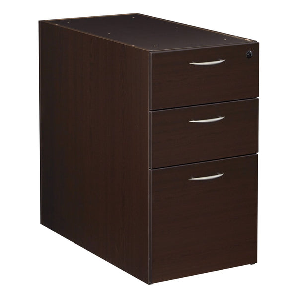 OSP Home Furnishings Napa Under Desk Pedestal with Two Box Drawers and Deep File Storage for Office Use 30"D Espresso NAP-263-ESP