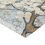 Madison Park Luminous Bloom Transitional Gold Foil and Hand Embellished Floral Canvas Wall Art MP95C-0208 Blue