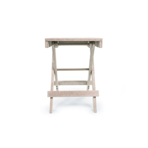 English Elm Riverstone Recycled Hdpe Folding Outdoor Bistro Table Weatherproof Patio Balcony Ivory B2745P409707