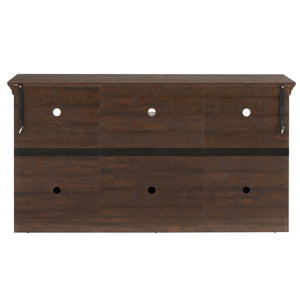 English Elm 2 Door Farmhouse Entertainment Console with Built-in Electric Fireplace Barn Style Espresso W2275S00041