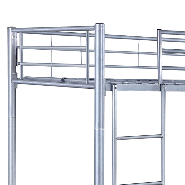 English Elm Marin Sleek Twin over Twin Bunk Bed in Industrial Silver or Black Metal — Durable, Space-Saving Design B062P340736
