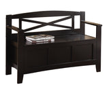 OSP Home Furnishings Metro Entry Way Bench Black finish