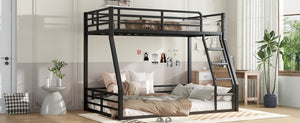 English Elm Metal Bunk Bed, Twin-Over-Full Heavy-Duty Frame For Kids & Adults, Noise-Reducing & Safe Design W1580S00160