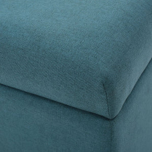 English Elm Tufted Square Ottoman with Hidden Storage Birch Legs Polyester Living Room Seat N757P359740L