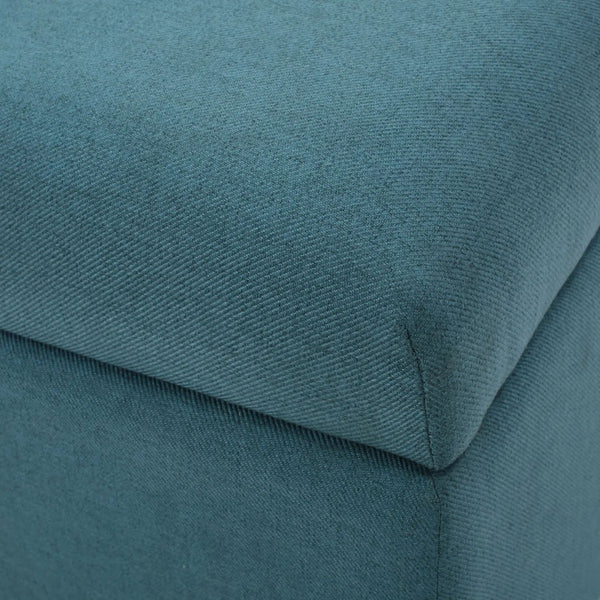 English Elm Tufted Square Ottoman with Hidden Storage Birch Legs Polyester Living Room Seat N757P359740L