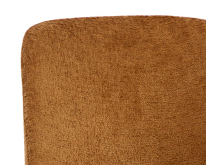 Sunpan Zeke Counter Stool - Stylish Modern Design with Comfortable Curved Backrest for Contemporary Spaces Black / Bergen Marmalade