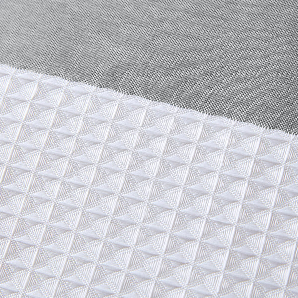 JLA Home Madison Park - Shower Textured waffle shower curtain with subtle stripes, spa-inspired heathered look, 3M-treated water resistance Grey MP70-4983