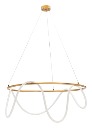 Zuo Modern Wiber Ceiling Lamp - Modern Brass Design With Flexible Led Tube For Versatile Illumination & Style Brass Steel,Silicone 56166-zuo-modern