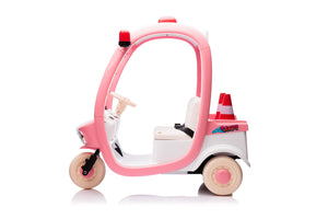 English Elm 12v Kids Police Ride on Car Two Seat Electric Toy with Remote Lights and Bluetooth W1620P271426