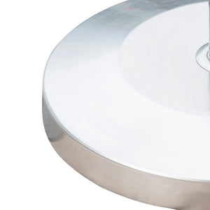 English Elm Outsunny 55lb Cement Filled Stainless Steel Umbrella Base with Polished Round Design W2225P174195
