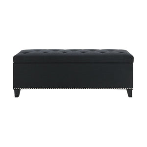 English Elm 47.5" Linen Button-tufted Storage Bench Nail-head Trim Entryway Living Room Seat W2671P450824