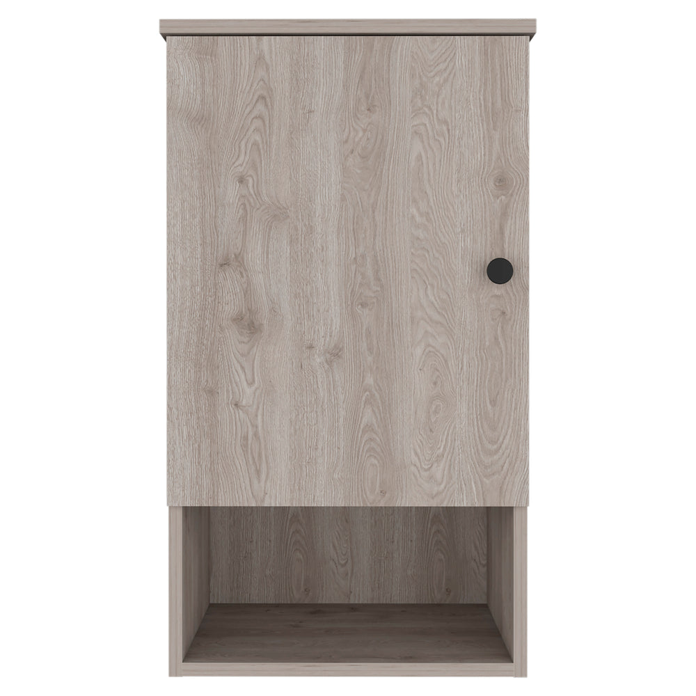English Elm St. Angelo Grey Medicine Cabinet with Soft-Close Door, Engineered Wood, 2 Internal Shelves, Slim B070P188849