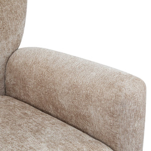 English Elm Christopher Knight Home® - Cozy Wingback Armchair with Plush Bouclé Upholstery, Solid Wood Legs, Timeless Elegant Comfort beige brown 32 L x 29.5 W x 26.75 H N776P293322B