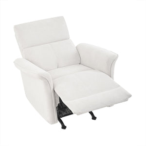 English Elm Manual Rocker Recliner Chair - Plush Gray Velvet Glider For Small Spaces, Home Theater & Nurseries W1028S00047
