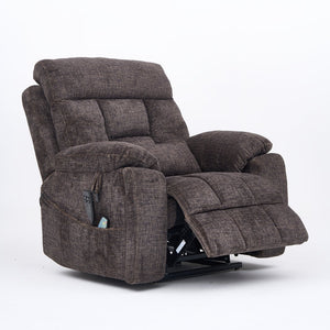 English Elm Old Age Electric Lift Recliner - Plush Velvet Chair With Dual Motors, Massage, Heat & 180° Recline W547S00052