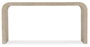 Hooker Furniture Commerce Delta Console Table — Slim 73.5" Natural Wood & Resin Hallway Console With Ridged Silhouette And Triangle Base 7228-80111-81