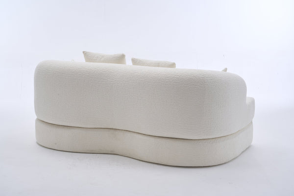 English Elm 2-in-1 Foldable Chenille Sleeper Sofa Compact Convertible Loveseat for Modern Living W2231P392100