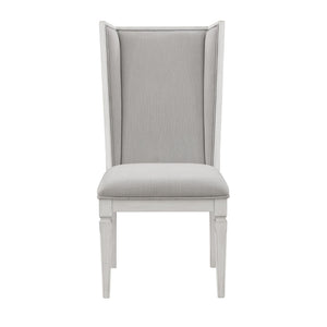 English Elm Light Grey and Weathered White Padded Side Chair (Set Of 2)