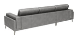 Bliss LAF Chaise Sectional Gray 110373 Zuo Modern