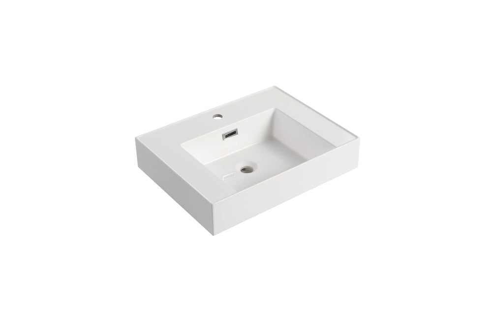 English Elm Resin Ameican White Oak Gel Basin Vanity Top 29.5x13.2x23.6 Inch Durable Non-Toxic Smooth Finish W1972P186770