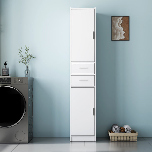 English Elm 70.87" Tall Bathroom Cabinet with 2 Doors & Drawers, Slim Vertical Storage w/ Adjustable Shelves for Home W331P365119