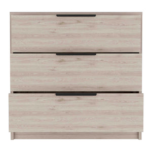 English Elm Dresser 3-Drawer Compact Storage Solution In Light Gray - Stylish, Versatile & Modern Design B097132976
