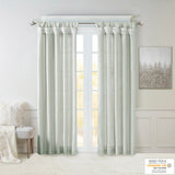 Madison Park Emilia Transitional Twist Tab Lined Window Curtain Panel MP40-3560 Dusty Aqua