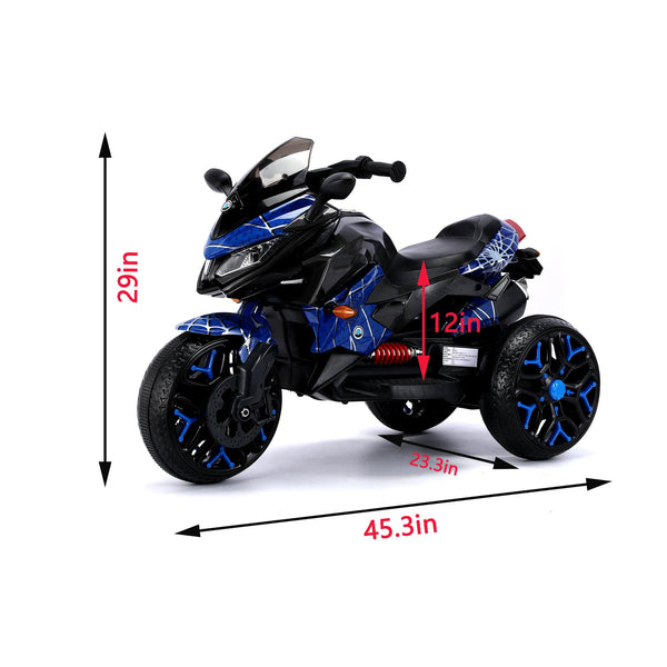 English Elm Electric 12v Kids Sport Ride on Motorcycle with Led Wheels and Training W1760P252053