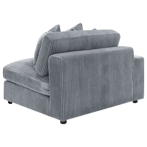 English Elm Marcus Fog Modular Reversible Sectional Sofa with Pillows – Terracotta Fog Upholstery, Track Arms, Ottoman Lounge B062S01211