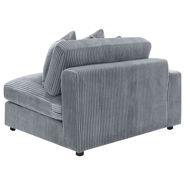 English Elm Marcus Fog Modular Reversible Sectional Sofa with Pillows – Terracotta Fog Upholstery, Track Arms, Ottoman Lounge B062S01211