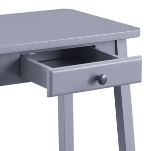 English Elm Kaife Gray Accent Table with Slim Drawer & Open Display Shelf, Synthetic Wood, Compact 15"x10"x13" B2726P243279