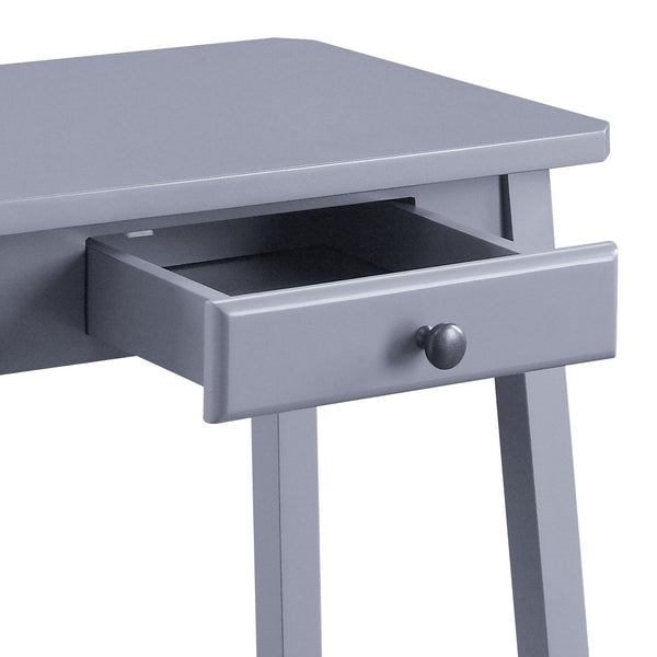 English Elm Kaife Gray Accent Table with Slim Drawer & Open Display Shelf, Synthetic Wood, Compact 15"x10"x13" B2726P243279