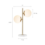 INK+IVY Holloway Modern/Contemporary Marble Base Table Lamp MPS153-0086 White/Gold