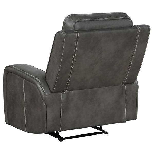 English Elm Forrest Grey Recliner Chair - Luxe Comfort With Modern Design, Plush Support & Easy-Clean Faux Leather B062P354047