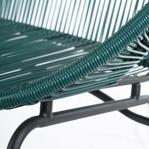 English Elm Condessa Outdoor Pe Rattan Loveseat Iron Frame Weather Resistant Patio Seating Teal N775P423051T