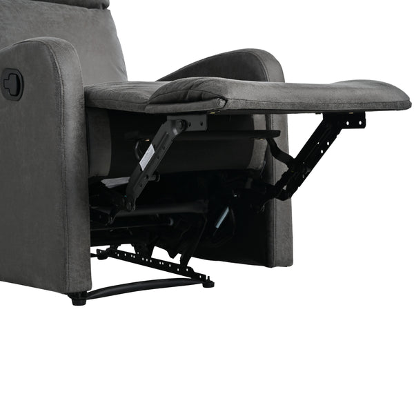 English Elm Christopher Knight Home® - Modern Recliner Plush Manual Recliner Chair with Ergonomic Support, 3-Position Backrest, Durable Fabric Comfort Grey N763P256491D